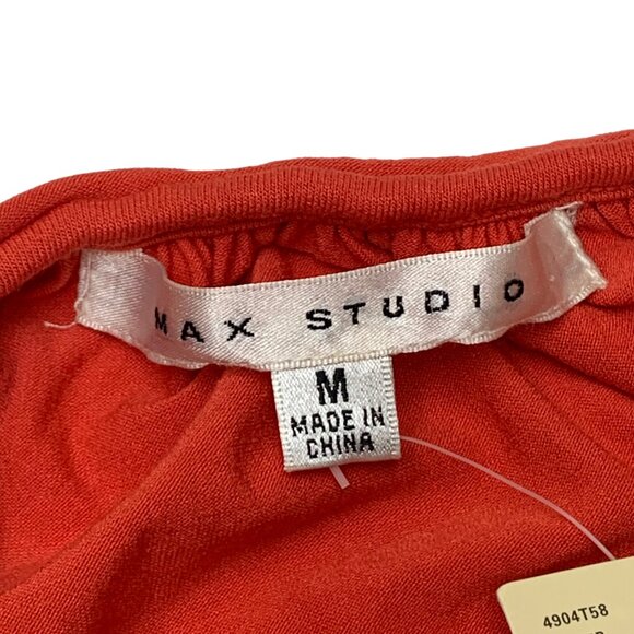 Max Studio Flame Orange Stretch Tank Styled High Waist Maxi Dress - Picture 3 of 11